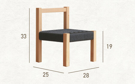 対馬ヒノキ の キッズチェア （ ブラック ）《対馬市》【家具製作所kiiro】 チェア 椅子 家具 ヒノキ [WAL013] コダワリ家具・椅子・チェア こだわり家具・椅子・チェア おすすめ家具・椅