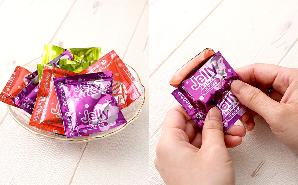 3種 フルーツゼリー詰め合わせ （ ぶどう味 20個 ・ もも味 18個 ・ シャインマスカット味 20個 ）