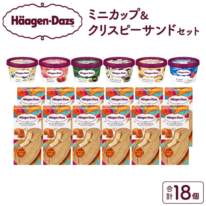 ハーゲンダッツ『ミニカップ(6個)＆クリスピーサンド(12個)セット』アイスクリーム アイス スイーツ デザート_H0016-125