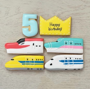 【ふるさと納税】アイシングクッキー　電車好きなお子さまにオススメのバースデーセット♪