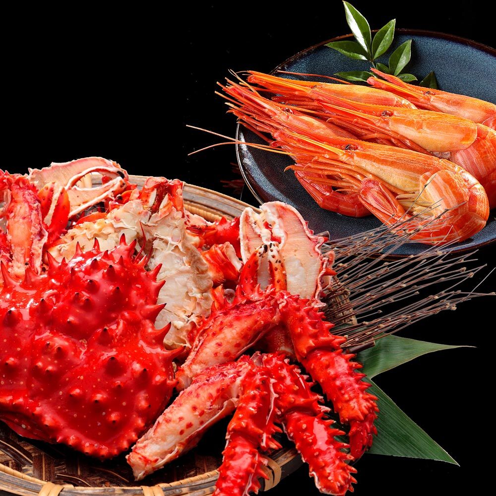 【ふるさと納税】[北海道根室産]北海しまえび300g×1P・花咲がに650g前後×1尾 B-48022