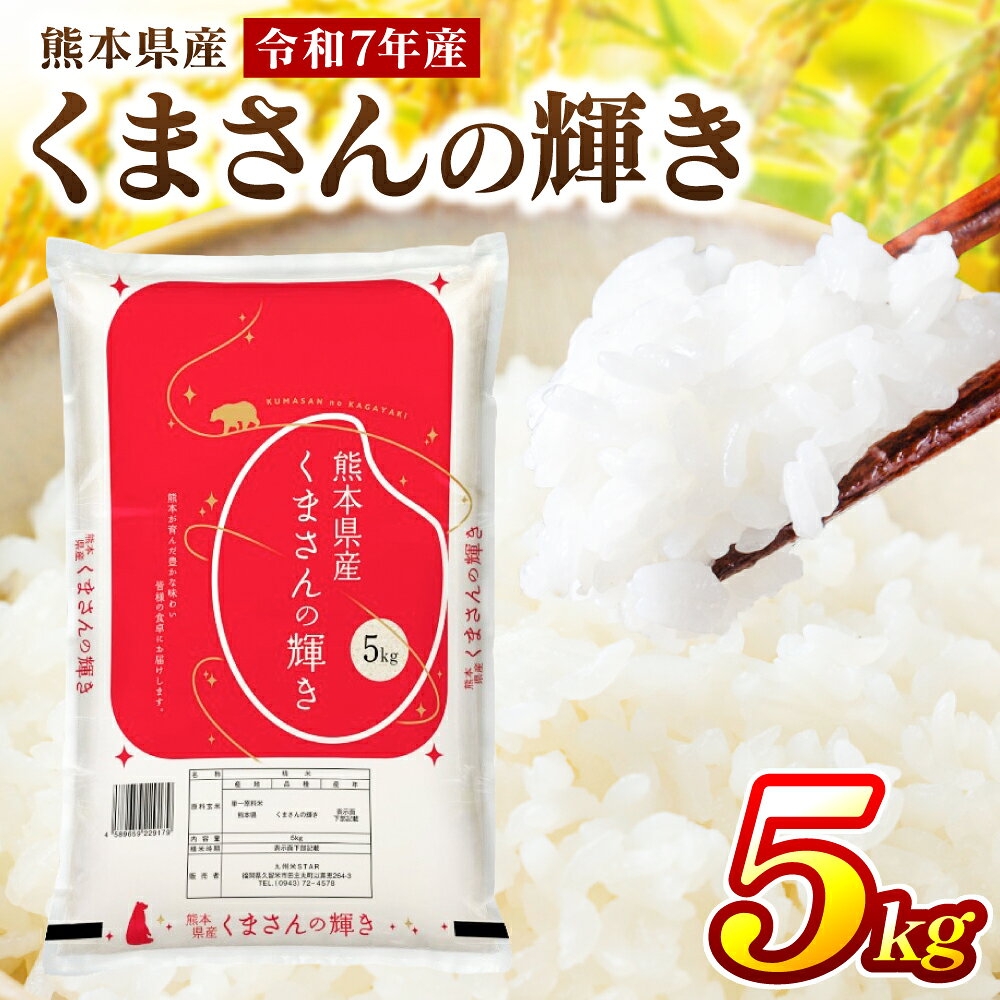 【ふるさと納税】 令和8年熊本地震復興支援 《令和7年産》 くまさんの輝き 5kg×1袋 米 お米 精米 白米 ごはん ご飯 おにぎり お弁当 熊本県 八代市 送料無料