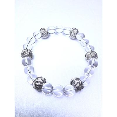 ふるさと納税 伊賀市 (組紐×水晶)ブレスレット　銀　