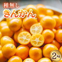 【ふるさと納税】 先行予約 きんかん 種なし 約2kg キンカン 種無し 金柑 たねなし 徳島 【2025年1月下旬以降順次発送】