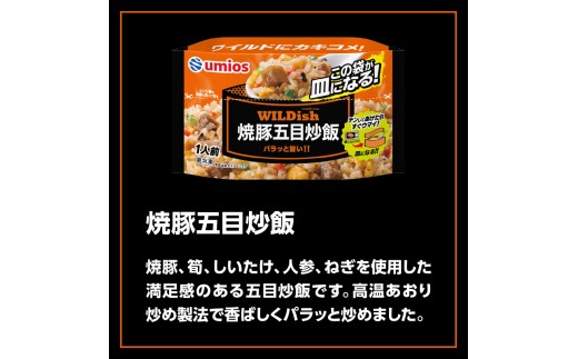 Umios 冷凍食品 WILDish 焼豚五目炒飯 １人前×16個入り