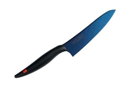 【岐阜高島屋選定品】＜SUMIKAMA (スミカマ)＞　霞　小包丁（チタンコーティング）ミッドナイトブルー 59E1544