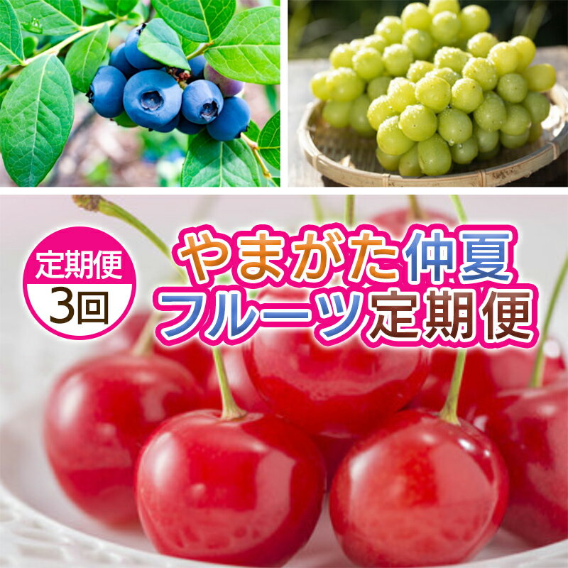 【ふるさと納税】【定期便3回】やまがた　仲夏フルーツ定期便 【令和8年産先行予約】FS25-701くだもの 果物 フルーツ 山形 山形県 山形市 お取り寄せ 先行予約 2026年産