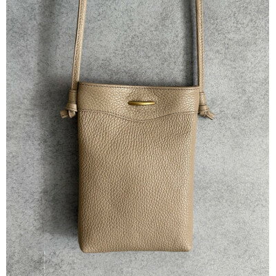 【ふるさと納税】Coquette イタリアンレザー・日本製/ミニショルダーバッグ(トープ)【1635932】