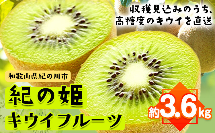 
                  【先行予約】紀の姫キウイフルーツ約3.6kg【サイズお任せ/秀品】 紀の川市厳選館 《2027年1月中旬から3月末頃出荷》 和歌山県 紀の川市 果物 フルーツ キウイ 紀の姫 
                