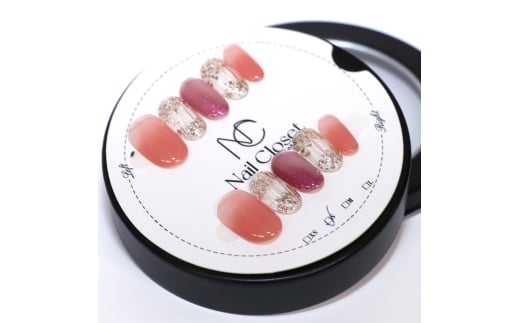 ネイルチップ　ミディアム【桜恋】XSサイズ　Antellijan大宮ネイルサロンのハンドメイド　M1-XS　【11100-2122】