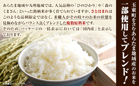 【6ヶ月定期便】熊本県産 さとほまれ 無洗米 ご家庭用 定期便 10kg 《申込み翌月から発送》熊本県 玉名郡 玉東町 米 こめ コメ ブレンド米 送料無料｜人気米 熊本県産米 お米 生活応援米