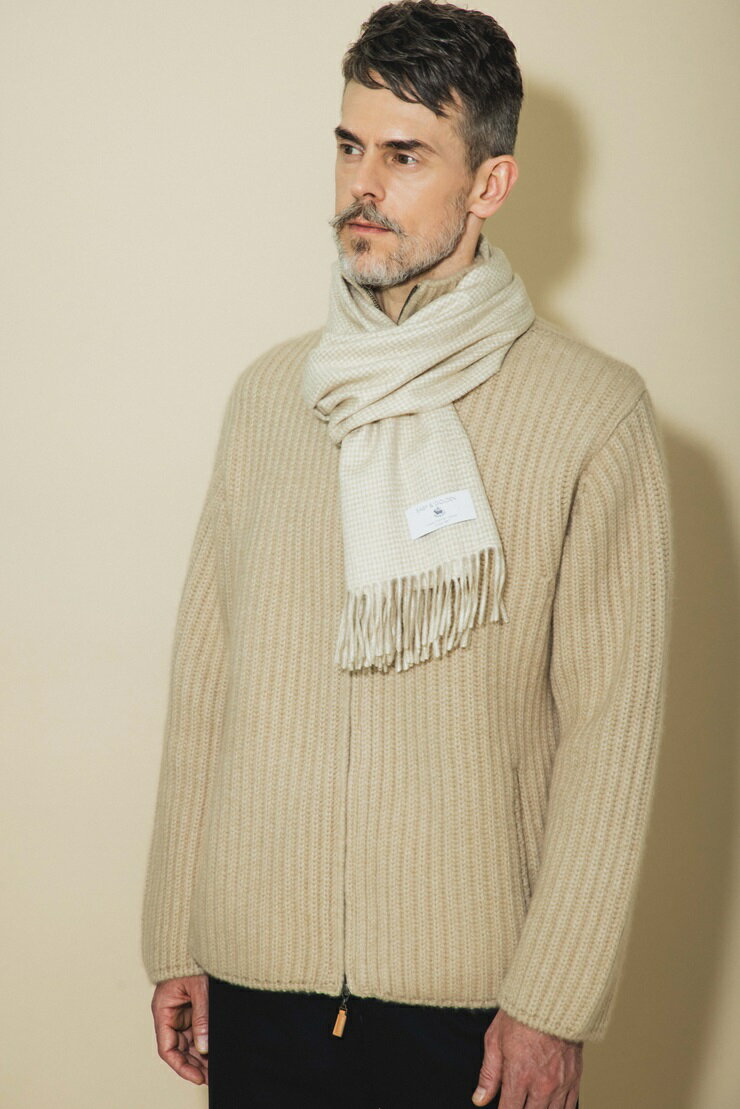 【ふるさと納税】ベビー＆ゴールデン 千鳥・グレンチェックマフラー｜高級素材 軽量 なめらかな肌触り 寒さ対策 確かな技術 日本製 プレゼント ギフト 誕生日 お見舞い お歳暮 父の日 母の日 [4040-4042]