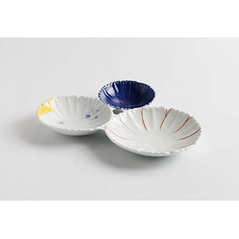 有田焼 伝平窯 花型三種皿（大）2枚セット ヤマト陶磁器 A25-360_イメージ4