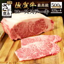 【ふるさと納税】最高級 佐賀牛ロースステーキ500g（125g×4枚） 肉 ブランド牛 佐賀 牛肉 ステーキ 佐賀県 鹿島市 冷凍 人気 送料無料 E-112