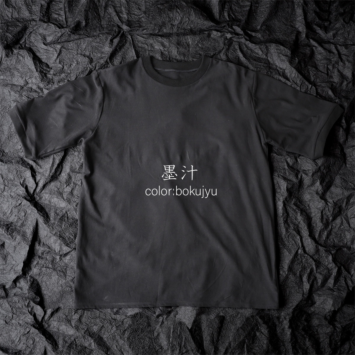 ＜ブラック＞土に還る天然素材 和紙糸 で作ったTシャツ メンズ (墨汁(ブラック)・Lサイズ・1枚) 【tm-BF038-C】【一般社団法人田原本まちづくり観光振興機構】