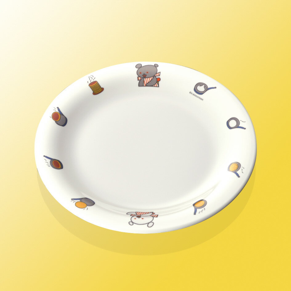 【ふるさと納税】メラミン食器 こぐまちゃん ほっとけーき皿＆カトラリー セット ／ 国際化工 子供食器 小皿 食器 スプーン フォーク 食洗器対応 耐熱 保育園 幼稚園 こども園 奈良県 御所市