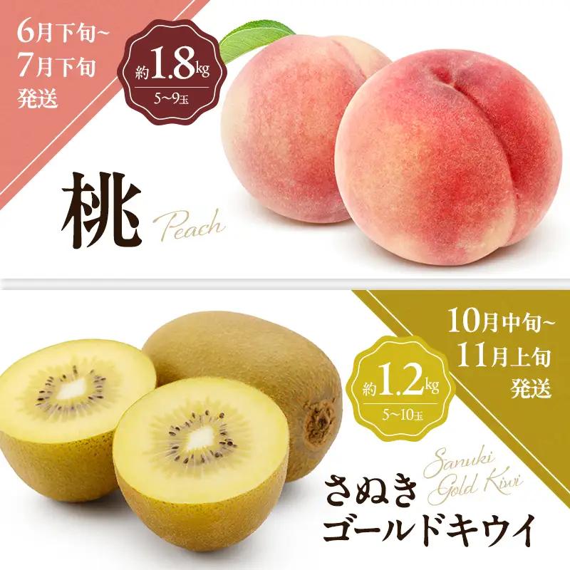 「生活応援企画！」讃岐のフルーツ6回定期便【A】【さぬきひめ苺】【デコポン】【桃】【さぬきゴールドキウイ】【香緑キウイ】【小原紅(さぬき紅みかん) 】