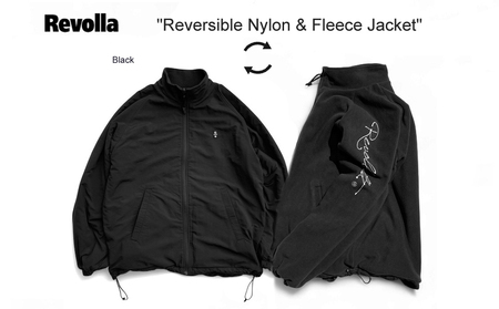 ファッション 洋服 2WAY リバーシブル ナイロン×フリース  ブラック 静岡県 牧之原市 REVOLLA