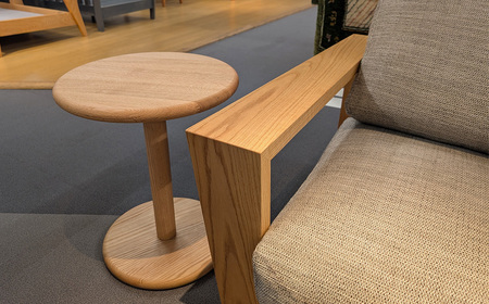 No.1193-03 府中家具　AK3サイドテーブル　ウォールナット ／ 家具 机 テーブル 寝室 リビング 無垢材 シンプル 日本製家具 国産家具 広島県