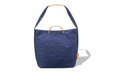 豊岡鞄　２ＷＡＹ　トート　（ネイビー）TUTUMU News paper tote　(S2000　24-152）