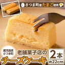 【ふるさと納税】《毎月数量限定》老舗菓子店のチーズケーキ(約22cm×2本) 鹿児島 お菓子 スイーツ 洋菓子 ケーキ チーズケーキ ギフト スイーツ ギフト 贈答【菓子処 松屋】