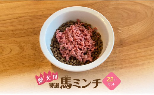 特選馬ミンチ 22パックセット ワンちゃん大喜び！成長や健康維持に最適！ペット用 馬肉ミンチ 大阪馬肉屋TMP