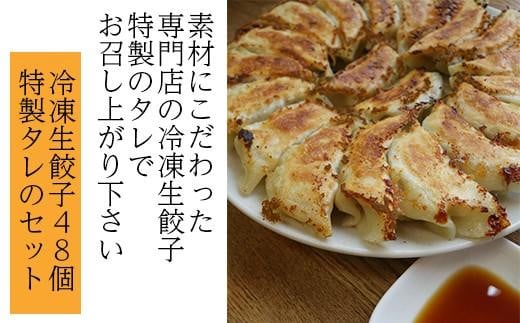 
            冷凍生餃子48個と特製タレのセット
          