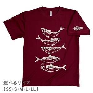 地域限定オリジナルデザインTシャツ（バーガンディー・ドライ素材）男女兼用サイズ【R01014】