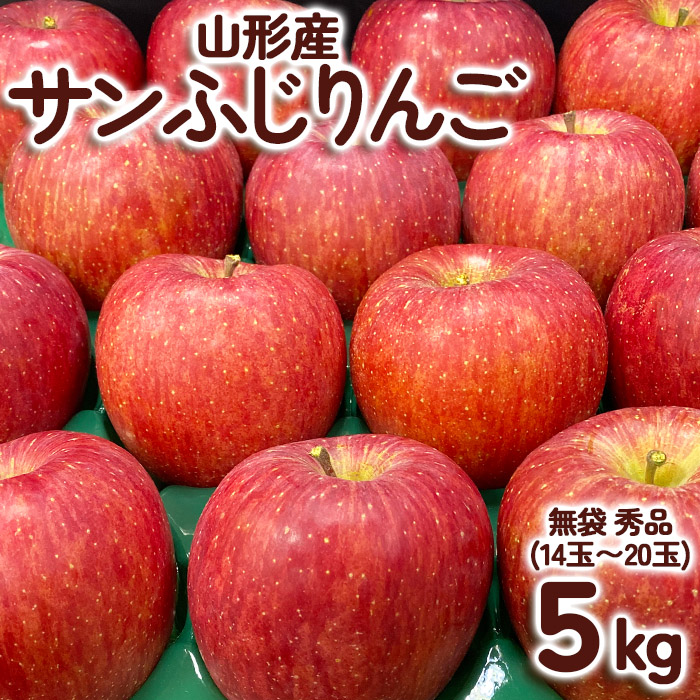 サンふじりんご 無袋 秀品5kg(14玉～20玉) FY25-902