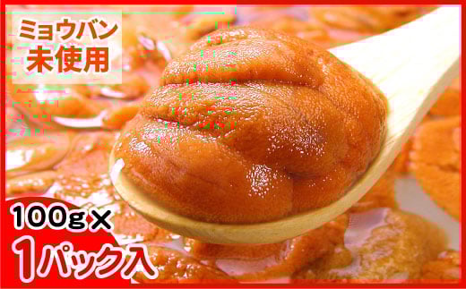 B-56016【年内配送可】 エゾバフンウニ(赤色)塩水パック100g×1P[10月下旬以降発送]