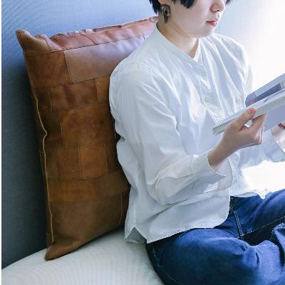 ふるさと納税 高槻市 【KAKURA】レザークッション tunagu 60 ブラック |  | 02