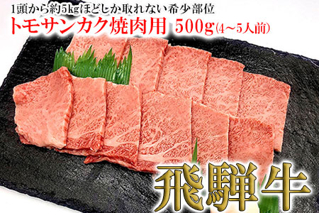 菊の井 飛騨牛トモサンカク焼肉 500g（4～5人前）希少 牛肉 ブランド牛 国産 ともさんかく【70-6】【冷凍】