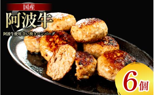 阿波牛 入り ハンバーグ 6個 1個 150g 冷凍 牛肉 合い挽き 国産 ハンバーグ ギフト 阿波牛ハンバーグ 牛肉 和牛 黒毛和牛 贈答 ブランド 贈り物 大人気 ジューシー はんばーぐ 好評 徳島 阿南