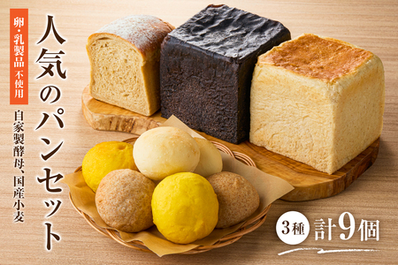 自家製酵母、国産小麦、(卵・乳製品を使わずに焼く)人気のパンセット ns100-001