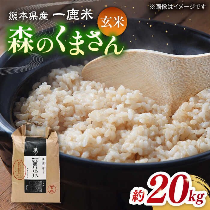 【ふるさと納税】【先行予約】【天日塩を使用】一鹿米 森のくまさん 玄米 20kg【株式会社 夢アグリ】[ZCL002]