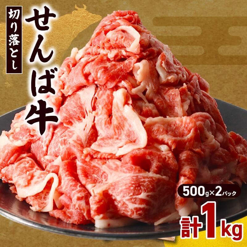 【ふるさと納税】 せんば牛 切り落とし 1kg ( 500g × 2 パック) 牛肉 牛 国産牛 肉 切り落とし 牛切り落とし 牛肉切り落とし スライス 牛肉スライス せんば牛 肉じゃが 牛丼 すき焼き カレー 農場 HACCP 千葉県 旭市