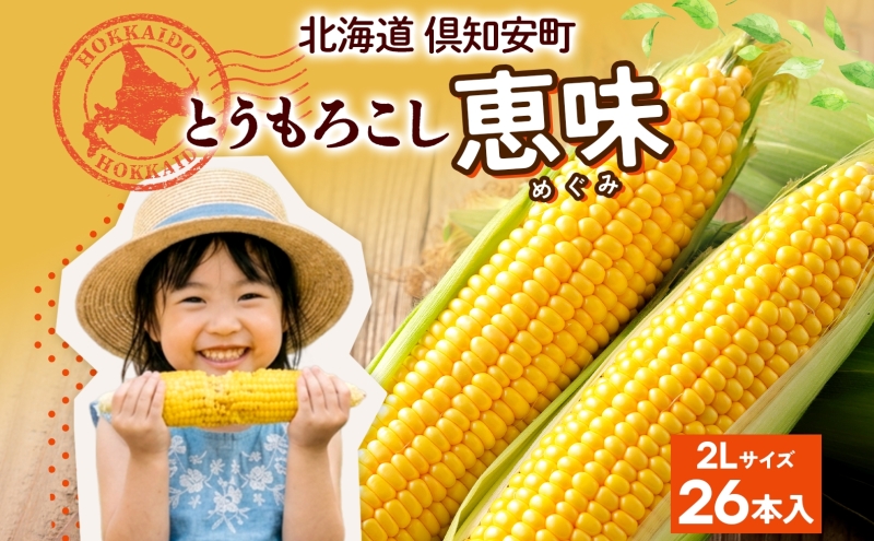 朝もぎ イエロー とうもろこし 恵味 2Lサイズ 26本 約10kg 大きめ 夏野菜 とうきび 旬 新鮮 野菜 トウモロコシ 甘い ギフト 産地直送 コーン 産直 グリーンアースファーム 送料無料 北