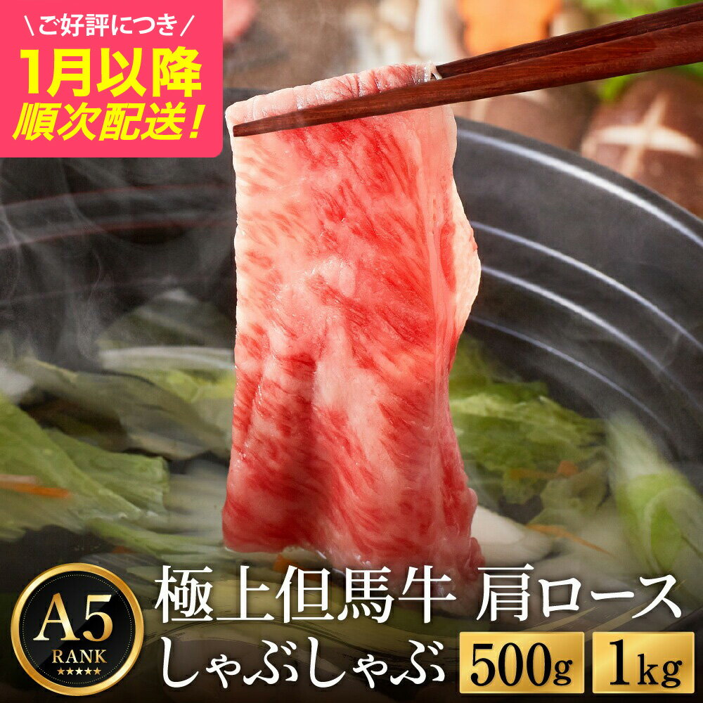 【ふるさと納税】極上但馬牛 肩ロース しゃぶしゃぶ用 牛肉 【選べる内容量 500g・1kg】 / 但馬牛 しゃぶしゃぶ ロース 赤身 肉 霜降り しゃぶしゃぶ肉 牛 黒毛和牛 国産牛 化粧箱入り ギフト【但馬ビーフはまだ】【ご好評につき1月以降順次発送】