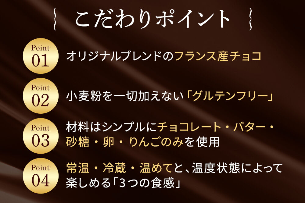 【寄附金額見直しました】青森りんごの特選生ガトーショコラ（グルテンフリー）260g×1個 [ガトーショコラ スイーツ デザート チョコレート グルテンフリー 小麦粉不使用 ご褒美 記念日 プレゼント 