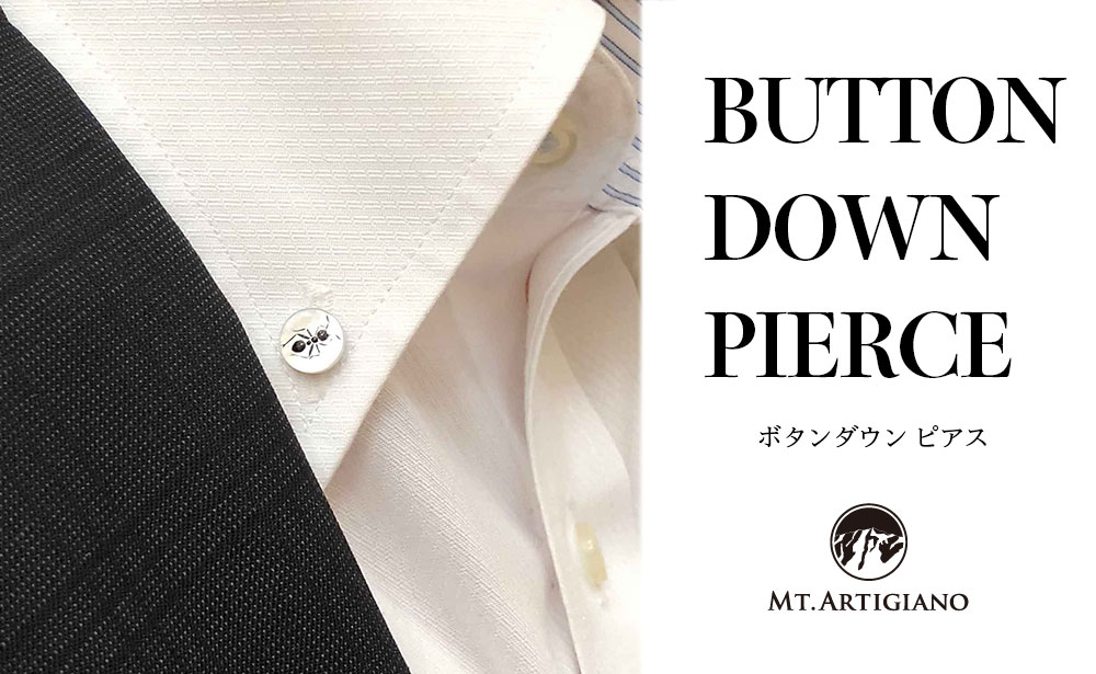 【ふるさと納税】ボタンダウンピアス Others Ant 黒 蟻 アリ 白蝶貝 漆 蒔絵 ドレスピアス ピンブローチ タイタック アクセサリー 伝統工芸 国産 うるしアート 能登半島地震復興支援 F6P-0381