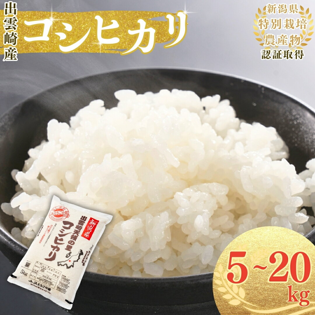 【ふるさと納税】【令和7年産新米】 特別栽培米 コシヒカリ 「天領の里」 5kg～20kg 新潟県産 出雲崎町産 白米 精米 お米 こしひかり
