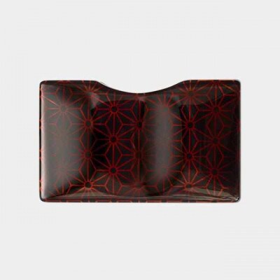 和モダンを感じる【漆の名刺入れ】VYAC CARD CASE(麻の葉)【1455400】