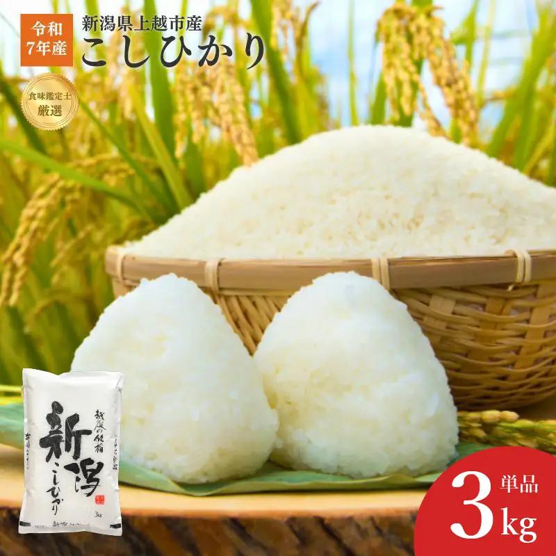 こしひかり 精米 上越産 こしひかり 3kg