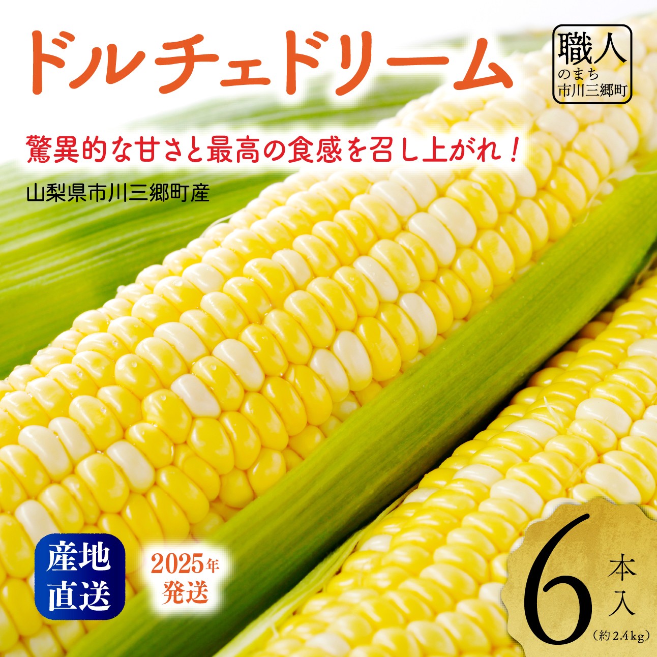 【ふるさと納税】2025年発送！【山梨県市川三郷町産】Inakakara「ドルチェドリーム」6本入[5839-2164]