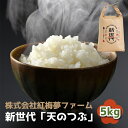 【ふるさと納税】新世代 「天のつぶ」 5kg × 1袋 精米 紅梅夢ファーム 令和6年産 5キロ 新米 白米 ごはん ブランド米 南相馬 福島 オリジナル 品種 福島県産 お取り寄せ 炊き立て 送料無料 ふるさと納税 オンライン申請【0402001】