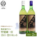 【ふるさと納税】無添加ワイン 甲州種 辛口 甘口 2本セット ふるさと納税 ワイン 笛吹市 山梨ワイン 酒 アルコール 山梨県 記念品 お祝い 送料無料 014-009