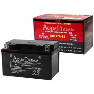 AQUADREAM PLATINUM バイク用バッテリー 液入充電済 ADTX7A-BS 1個【配送不可地域：沖縄県】【1608721】