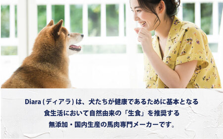 【犬猫用・ペット用】馬肉パーフェクトプラス　800g×1袋(80g×10本)　ペットフード　馬肉ペットフード　【ディアラ】[AKGU001]