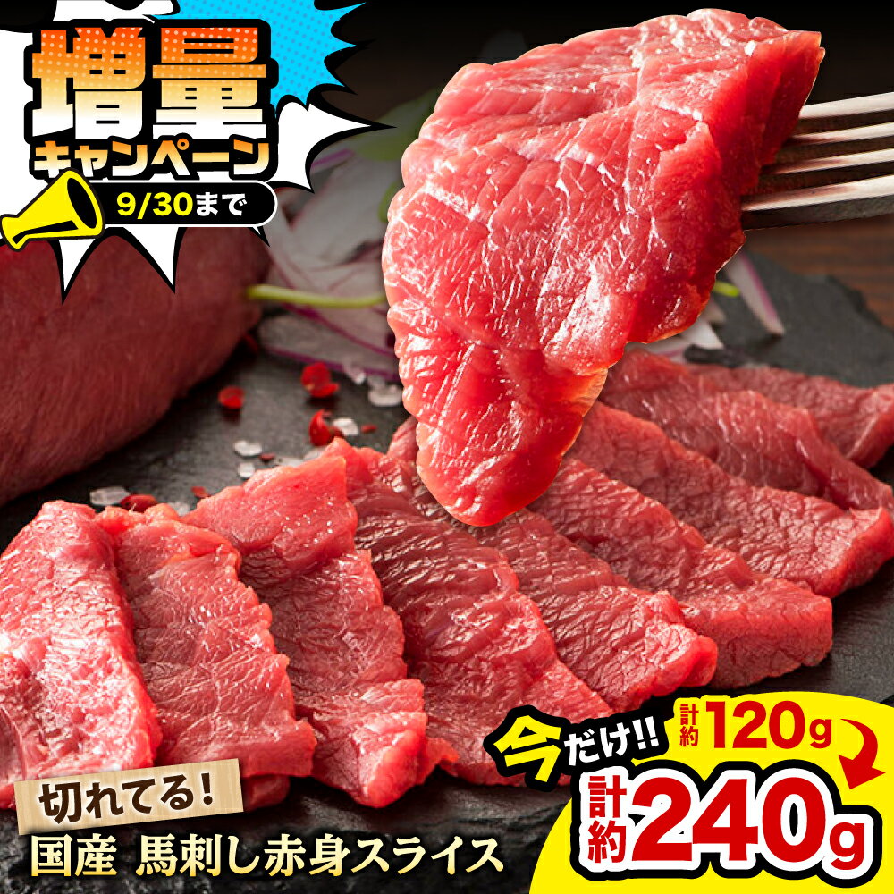 【ふるさと納税】【期間限定】まな板不要 ! フジチク 切れてる馬刺し ( 約40g × 6パック ) 計約240g スライス済み スライス 国産 馬刺し 専用醤油付き 生姜付き 薬味付き 小分け おすすめ 馬刺 赤身 国産 赤身馬刺し 冷凍 送料無料【株式会社フジチク】[BHAD006]