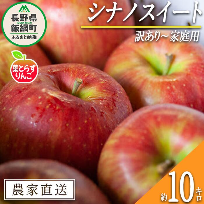【ふるさと納税】 りんご 葉とらず シナノスイート 訳あり～家庭用 10kg フレッシュフルーツミカズキ 令和7年度収穫分 長野県 飯綱町 〔 傷 不揃い リンゴ 林檎 果物 フルーツ 信州 長野 予約 農家直送 〕発送時期：2025年10月中旬頃〜2025年10月下旬頃 {*}